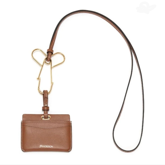 JW ANDERSON Safety Pin Leather Card Holder - UNISEX - Picture 1 of 8